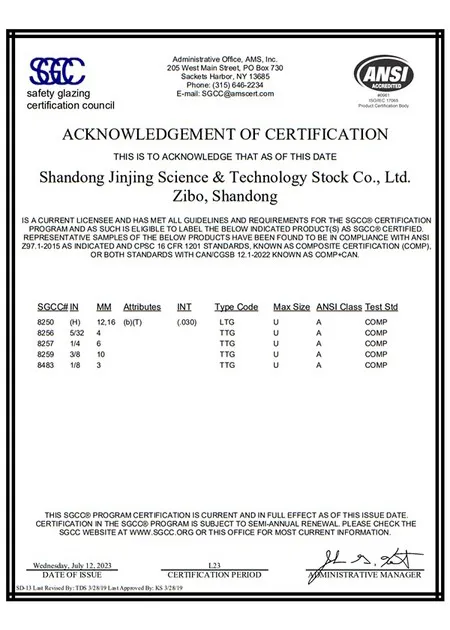Certification